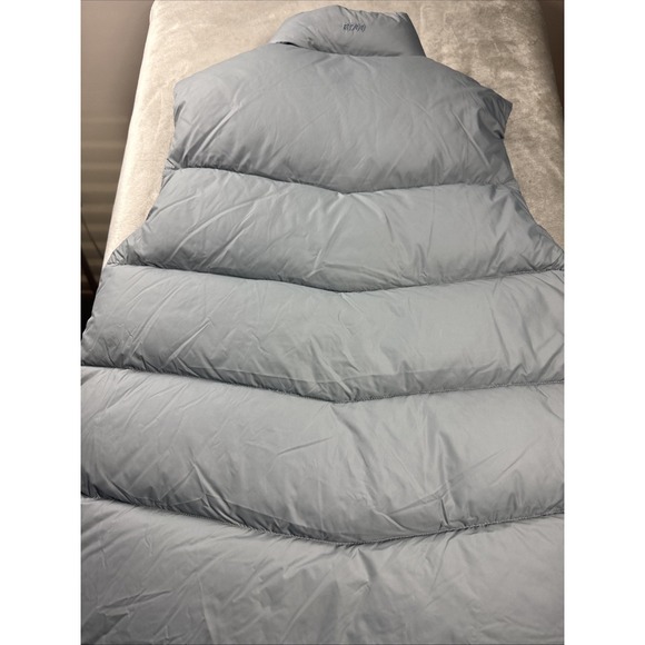 Eddie Bauer Down Puffer Vest Full Zip 700 Power Fill EB700 Gray Goose Men Medium - Picture 13 of 13